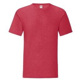 Снимка на Red men's t-shirt in combed cotton Iconic with Fruit of the Loom sleeve