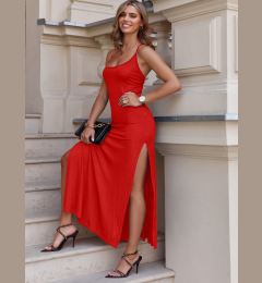 Снимка на Red summer maxi dress with straps