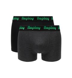 Снимка на Replay Boxer Style 5 Jacquard Logo 2Pcs Box - Black/D G Mel/Gre - Men's