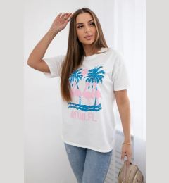 Снимка на Rubbed cotton blouse Miami white