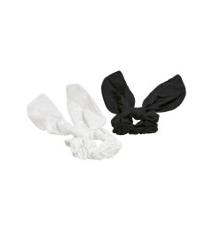 Снимка на Scrunchies with Bow XXL 2-Pack Black/White