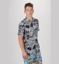 Снимка на Shirt - TOMMY HILFIGER HAWAIIAN PRINT SHIRT S/S white-black