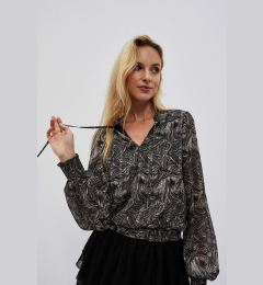 Снимка на Shirt with print and tied neckline