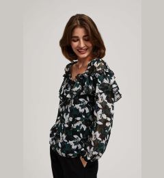 Снимка на Shirt with ruffles and floral pattern