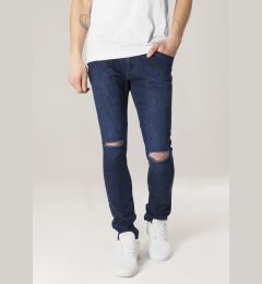 Снимка на Slim Fit Knee Cut Denim Pants Dark Blue