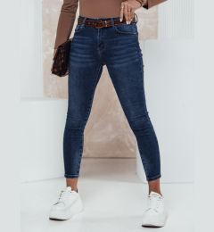 Снимка на Spodnie damskie DENIMFITT skinny z paskiem jeansowe Dstreet