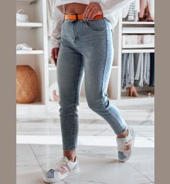 Снимка на Spodnie damskie jeansowe slim fit FITONIC niebieskie Dstreet