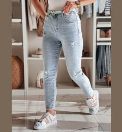 Снимка на Spodnie damskie jeansowe slim fit STEFANIA niebieskie Dstreet