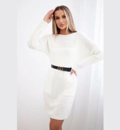 Снимка на Sweater with wide belt ecru