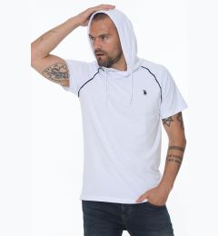 Снимка на T8570 DEWBERRY HOODED MEN'S T-SHIRT-WHITE