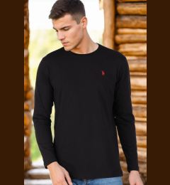 Снимка на T8588 DEWBERRY BIKE COLLAR LONG SLEEVE T-SHIRT-BLACK-2