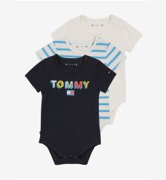 Снимка на Tommy Hilfiger Set of three boys' bodysuits in black, white and striped Tommy Hilf - Boys