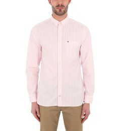 Снимка на Tommy Hilfiger Shirt - ORGANIC OXFORD STRIPE SHIRT pink-white