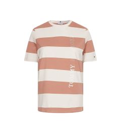 Снимка на Tommy Hilfiger T-Shirt - REGULAR RUGBY STP C-NK TEE SS brown