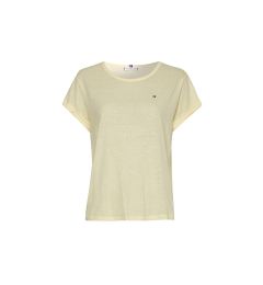 Снимка на Tommy Hilfiger T-shirt - RLX LINEN LYOCELL C-NK TOP SS yellow