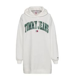 Снимка на Tommy Jeans Dress - TJW COLLEGIATE LOGO HOODIE DRESS white