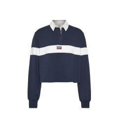 Снимка на Tommy Jeans Polo Shirt - TJW CROP TINY TOMMY 1 POLO LS Blue-White