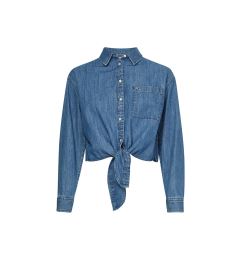 Снимка на Tommy Jeans Shirt - TJW FRONT TIE CHAMBRAY SHIRT blue