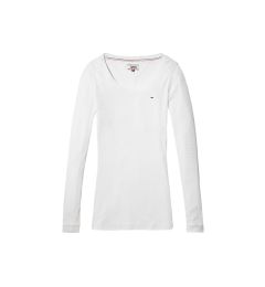 Снимка на Tommy Jeans T-shirt - TJW ORIGINAL RIB LONGSLEEVE white