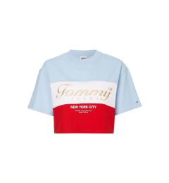 Снимка на Tommy Jeans T-Shirt - TJW OVRSZD CROP ARCHIVE LOGO SS blue