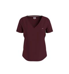 Снимка на Tommy Jeans T-shirt - TJW SLIM JERSEY V NE RED