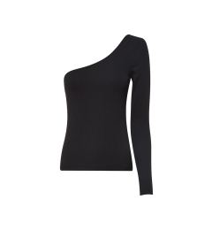 Снимка на Tommy Jeans Top - TJW TINY TOMMY 1 ASYMMETRIC RIB black