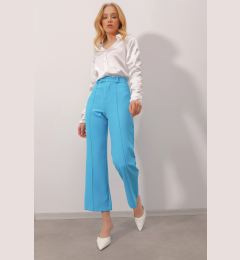 Снимка на Trend Alaçatı Stili Women's Turquoise Blue Stitching at the Front Woven Collar Trousers