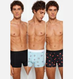 Снимка на Trendyol 3-Pack Multi-Colored Animal Patterned-Flat Pack Couple/Double Stretch Cotton Boxer