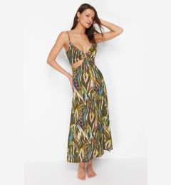 Снимка на Trendyol Abstract Patterned Maxi Woven Cut Out/Window Beach Dress