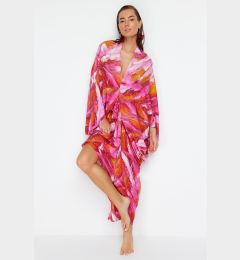 Снимка на Trendyol Abstract Patterned Wide Fit Maxi Woven Gathered Beach Dress