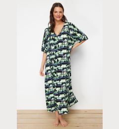 Снимка на Trendyol Abstract Patterned Wide Fit Midi Woven Beach Dress