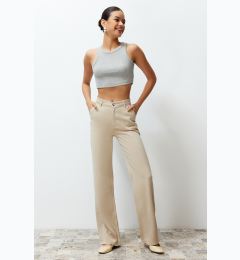 Снимка на Trendyol Beige 100% Tencel™ Low Waist Wide Leg Jeans