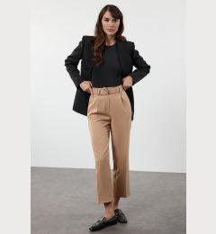 Снимка на Trendyol Beige Belted Ankle Length Woven Trousers