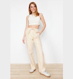 Снимка на Trendyol Beige Cotton Cargo Woven Trousers