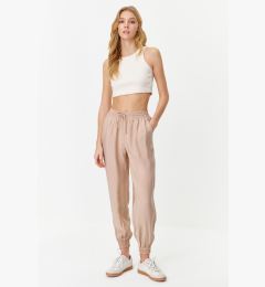 Снимка на Trendyol Beige Elastic Waist Jogger Woven Trousers