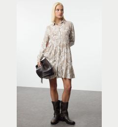 Снимка на Trendyol Beige Floral Mini Woven Dress