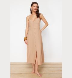 Снимка на Trendyol Beige Midi Woven Beach Dress