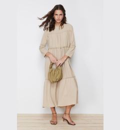 Снимка на Trendyol Beige Piping Detailed Woven Dress