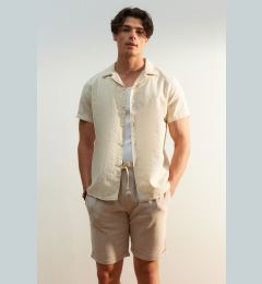 Снимка на Trendyol Beige Regular Fit Textured Summer Linen Look Shirt