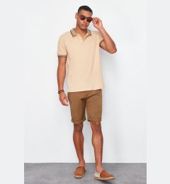 Снимка на Trendyol Beige Slim/Narrow Cut 100% Polo Neck T-shirt