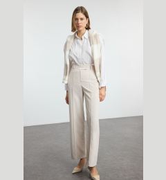 Снимка на Trendyol Beige Wide Leg High Waist Woven Trousers