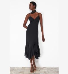 Снимка на Trendyol Black A-Line Ruffled Woven Dress