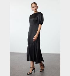 Снимка на Trendyol Black A-Line Satin Woven Dress