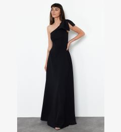 Снимка на Trendyol Black A-Line Woven Elegant Evening & Graduation Dress