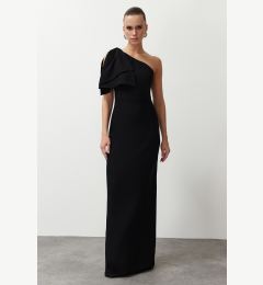 Снимка на Trendyol Black A-Line Woven Evening Dress & Graduation Dress