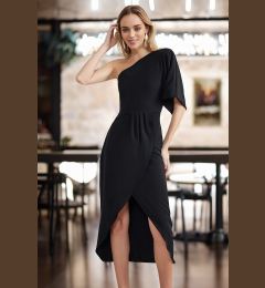 Снимка на Trendyol Black A-Line Woven Midi Dress