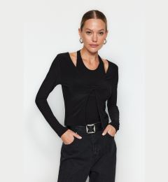 Снимка на Trendyol Black Athlete Look Fitted Stretch Knitted Blouse