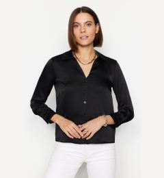 Снимка на Trendyol Black Basic Woven Satin Shirt