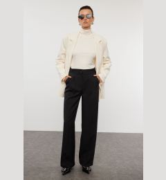 Снимка на Trendyol Black Belt Detailed Wide Leg Trousers