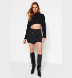 Снимка на Trendyol Black Belt Woven Short Skirt